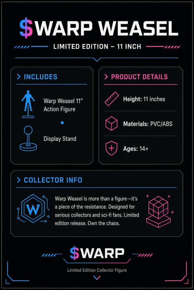 $WARP Weasel Action figure Pre-Sale