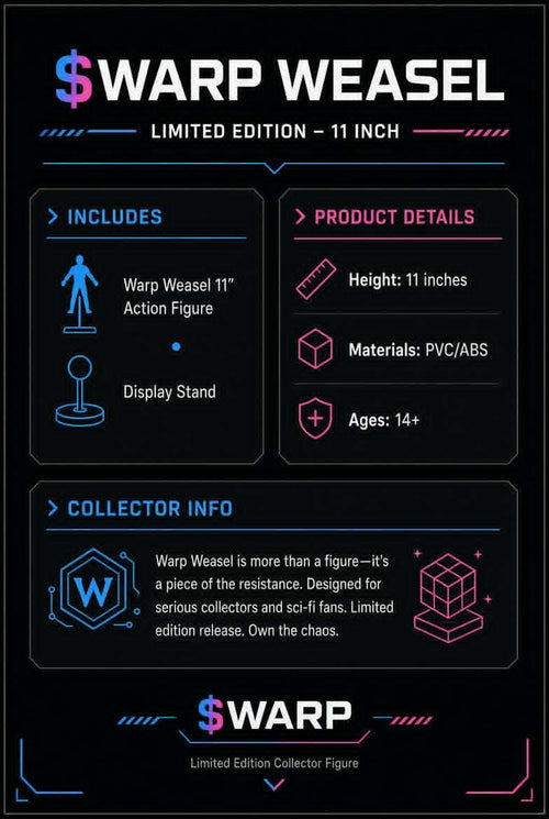 $WARP Weasel Action figure Pre-Sale