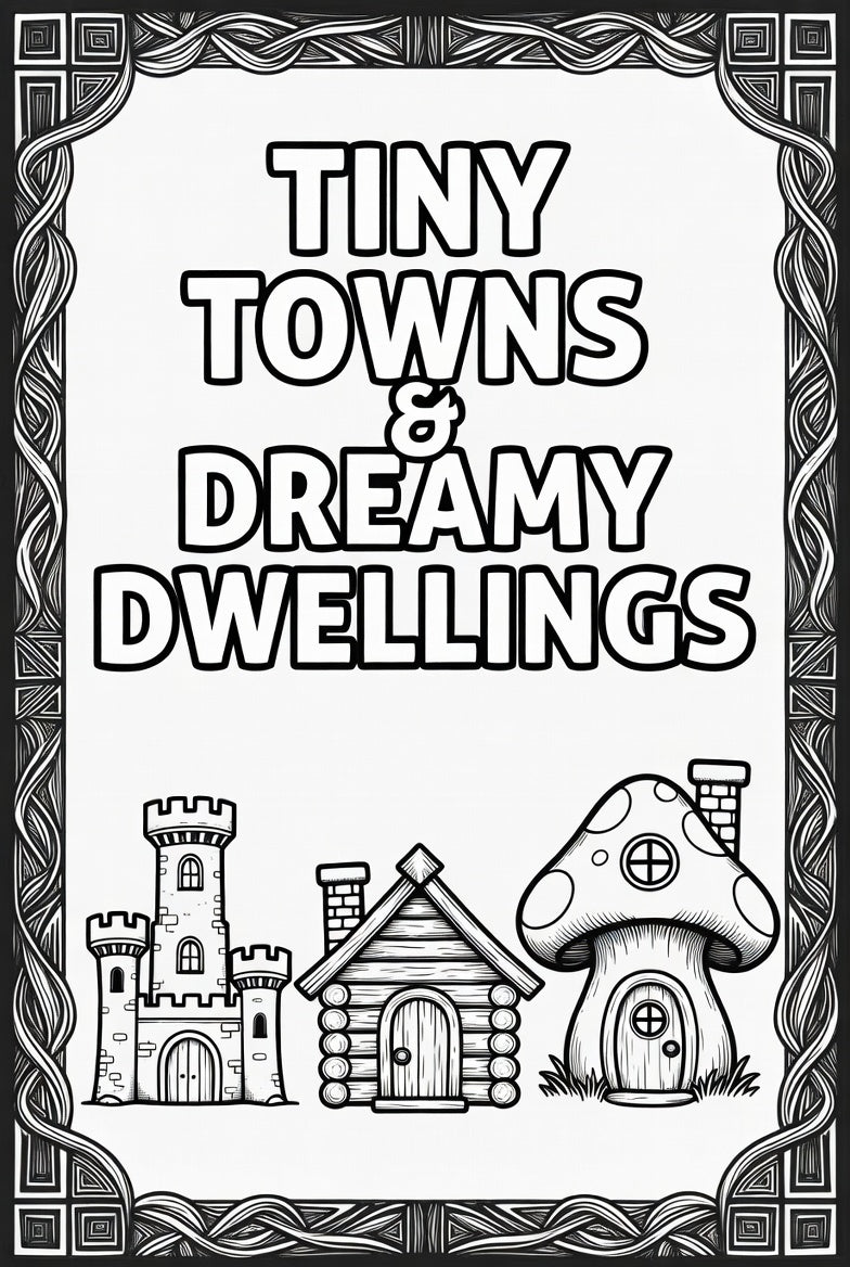 Tiny Towns & Dreamy Dwellings Coloring Book