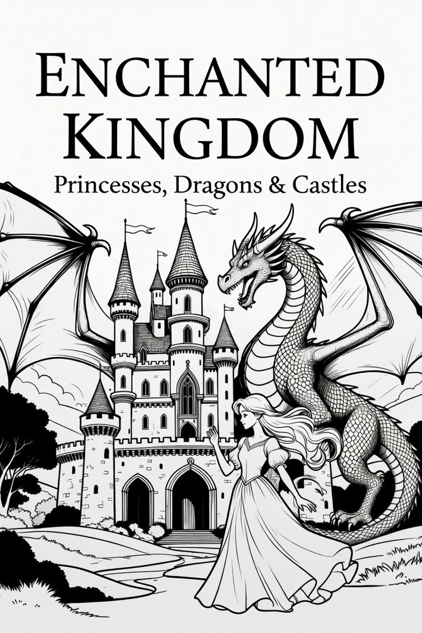 Enchanted Kingdom Coloring Book Princesses, Dragons & Castles