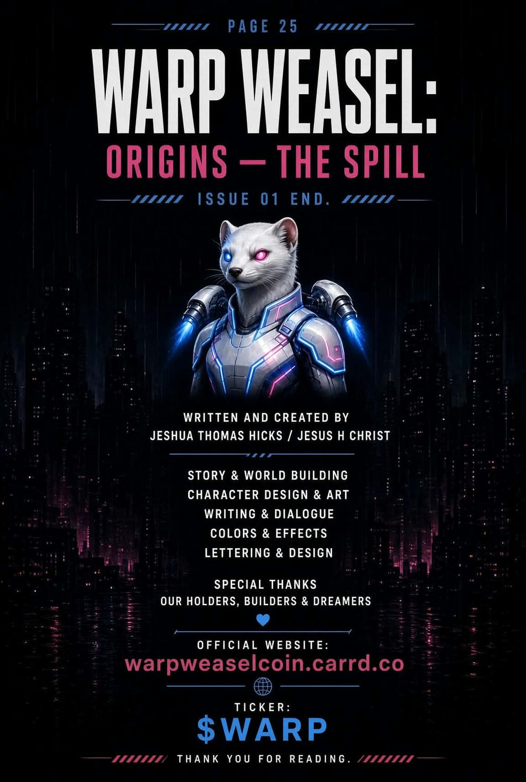 Warp Weasel Origins: The Spill — Issue 01